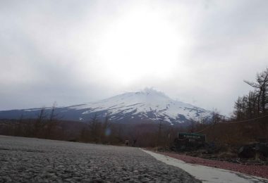 富士山がみえる道路